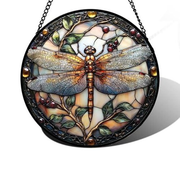 dragonfly stained glass suncatcher