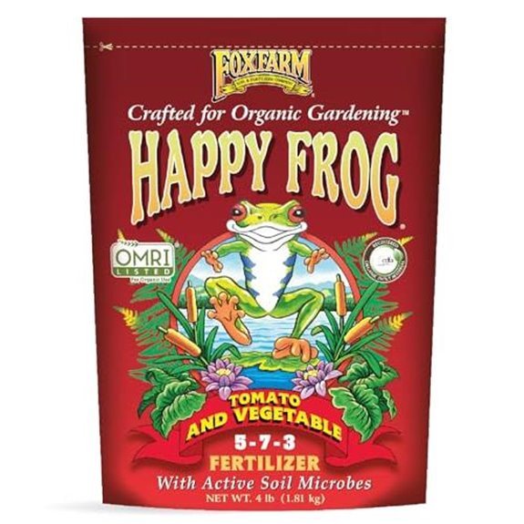 foxfarm happy frog fertilizer tomato vegetable formulation
