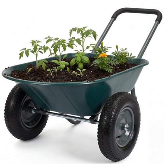 15 Best Wheelbarrows for 2027 (Haul Like a Pro) 2 garvee dual wheel cart green