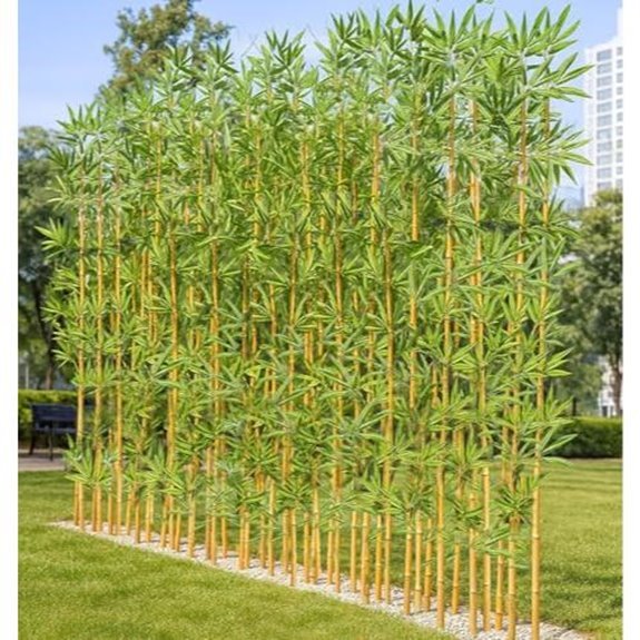 seven foot faux bamboo plants outdoor 10 pack