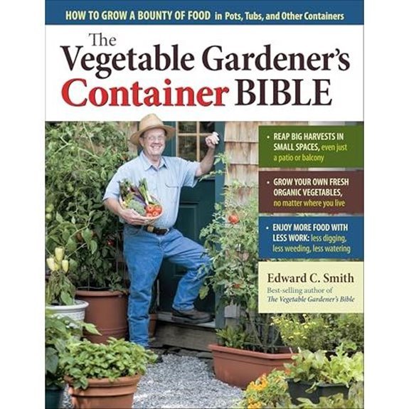 vegetable gardener tends flourishing crops